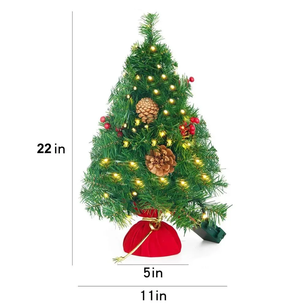Table Top Mini Christmas Tree With 50 LED String Lights